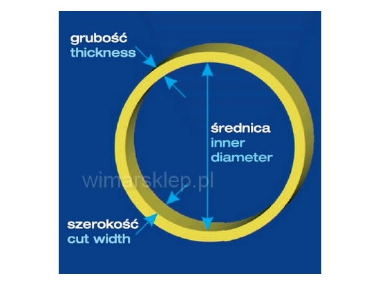 Gumka recepturka średnica 50mm x szerokość 3mm, biała 1kg