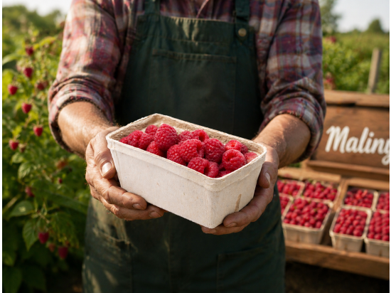 Pojemnik celulozowy na owoce 200gram, karton 990sztuk
