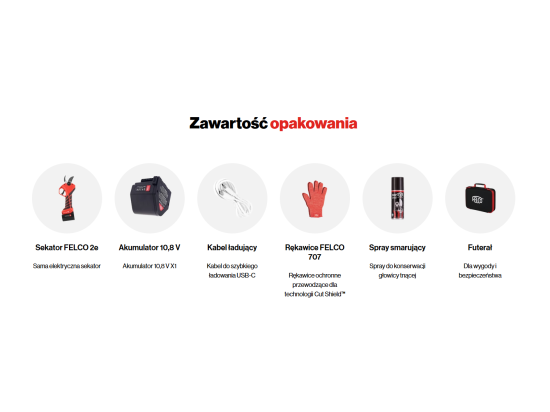 Sekator Elektryczny Felco 2E CUT Shield , 10,8V / 3Ah, Ostrze 27mm F-tech #FelcoLovers