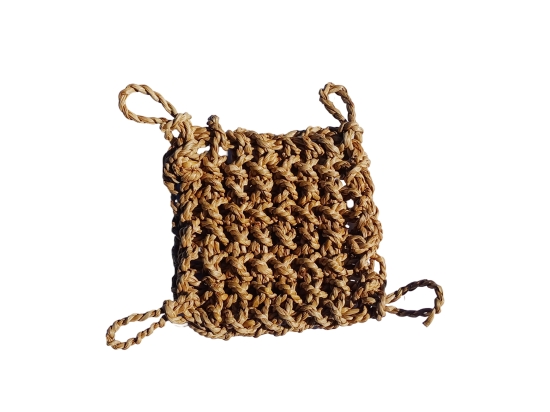 Hamak legowisko dla jaszczurki pleciony z włókna kokosa, kwadrat 15x15cm