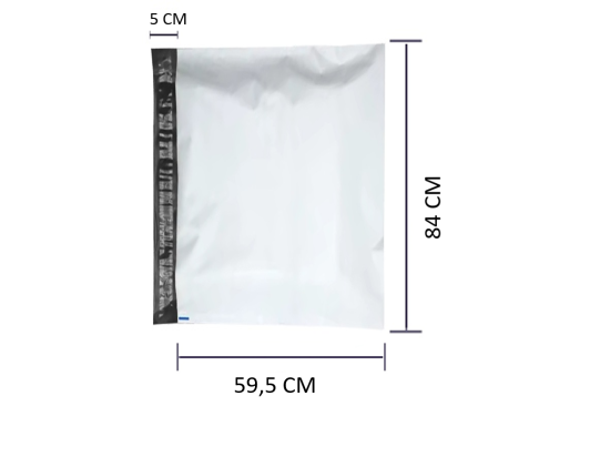 Foliopaki kurierskie A1 84 x 59,50 cm, LDPE 55mikronów karton 250SZT