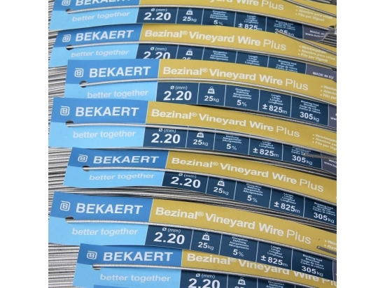 Drut Bezinal Vineyard Wire Plus, do malin, winorośli - krąg 25kg