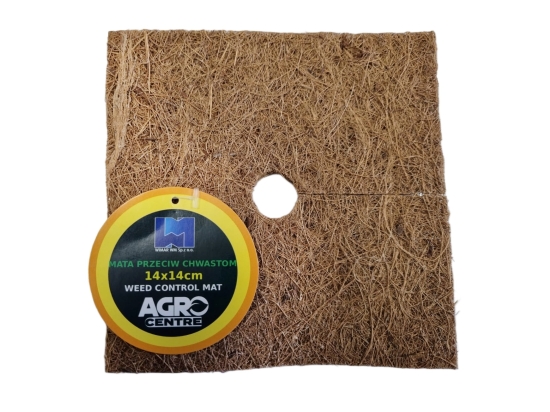 Mata ściółkująca kokosowa kwadratowa do mulczowania 15x15cm dla doniczki 2,5 - 3L