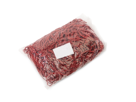 Gumka recepturka średnica 50mm x szerokość 3mm, czerwona 1kg