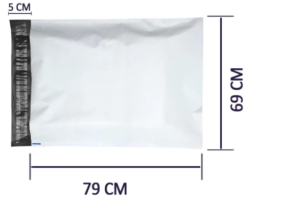 Foliopaki kurierskie 8XL 69x79cm, LDPE 55mikronów karton 500SZT