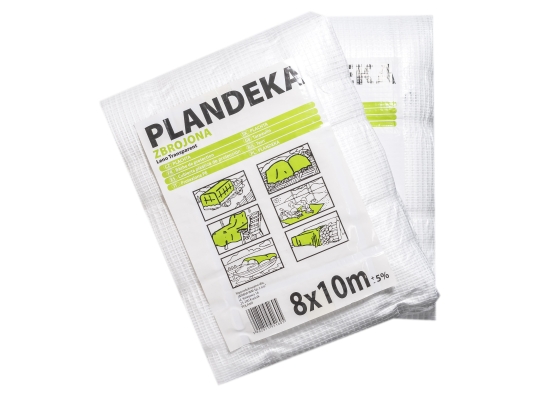 PLANDEKA PE ZBROJONA, 100g/m2 , przezroczysta leno
