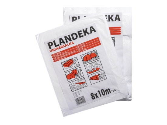 Plandeka uniwersalna, lekka 55g/m2 biała