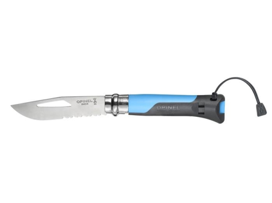 Opinel Nóż Outdoor Blue 08 z gwizdkiem i piła
