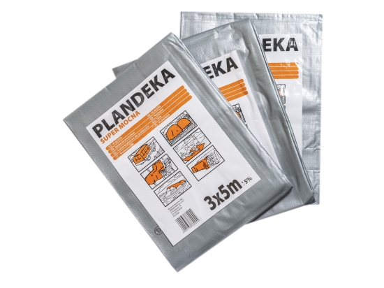 Plandeka SUPER MOCNA, 160g/m2 Srebrna