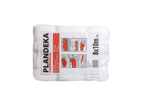 Plandeka uniwersalna, lekka 55g/m2 biała