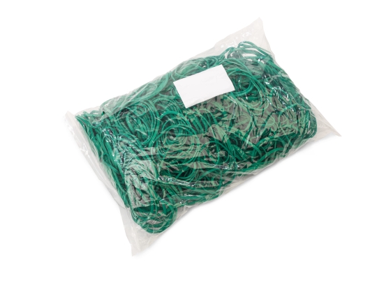 Gumka recepturka średnica 50mm x szerokość 3mm, zielona 1kg