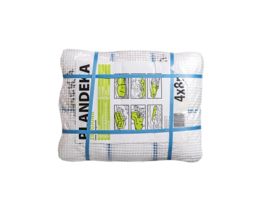 PLANDEKA PE ZBROJONA, 100g/m2 , przezroczysta leno