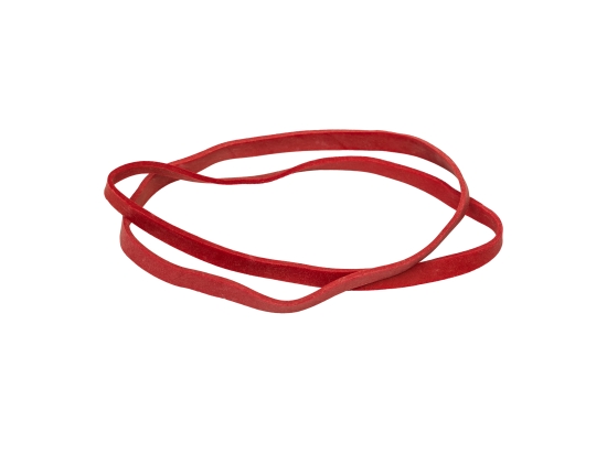 Gumka recepturka średnica 50mm x szerokość 3mm, czerwona 1kg