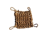 Hamak legowisko dla jaszczurki pleciony z włókna kokosa, kwadrat 15x15cm