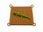 Hamak legowisko dla jaszczurki pleciony z włókna kokosa, kwadrat 15x15cm