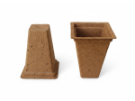 Doniczka organiczna z kokosa kwadratowa wysoka HS 11x11 x 16cm 1,5L  WIMAR