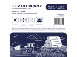 Fliz ochronny WIMAR  do okrywania bel słomy, siana, 145g/m2, rozmiar 9,8m x 12,5m