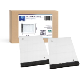 Foliopaki kurierskie A2 43x60cm, LDPE 55mikronów karton 500SZT