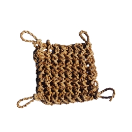 Hamak legowisko dla jaszczurki pleciony z włókna kokosa, kwadrat 15x15cm