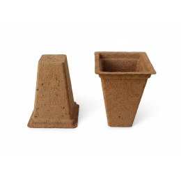 Doniczka organiczna z kokosa kwadratowa wysoka HS 11x11 x 16cm 1,5L  WIMAR