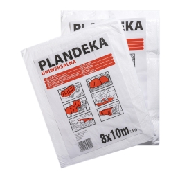Plandeka uniwersalna, lekka 55g/m2 biała