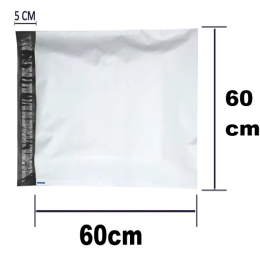 FOLIOPAK KURIERSKI F60: 60x60+5cm 100% LDPE 55mic 500szt 600x600mm