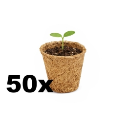 Kokosowe Bio doniczki do wysiewu, pikowania,  średnica 5cm, 100ml, 50sztuk